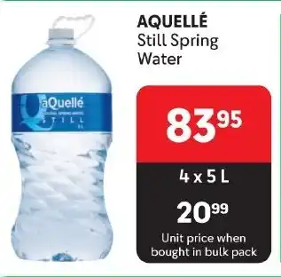 Makro AQUELLÉ Still Spring Water offer