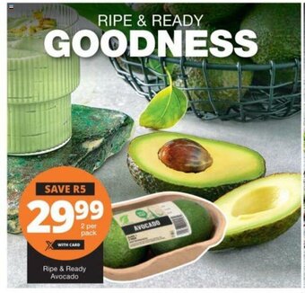 Checkers Ripe & Ready Avocado 2 per pack offer