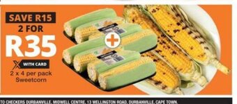 Checkers Sweetcorn 2 x 4 per pack offer