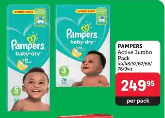 Makro PAMPERS Active Jumbo Pack offer