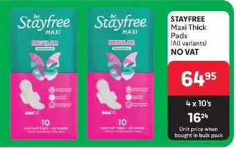 STAYFREE Maxi Thick Pads (All variants)