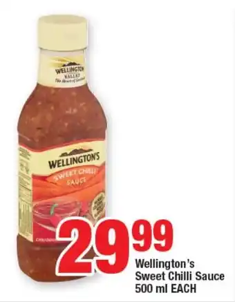 Wellington's Sweet Chilli Sauce 500 ml EACH