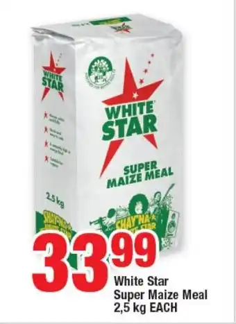 OK Foods White Star Super Maize Meal 2,5 kg EACH offer