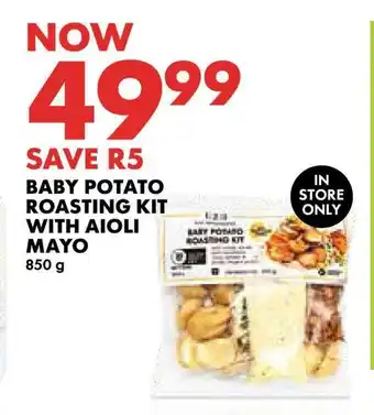 Woolworths BABY POTATO ROASTING KIT WITH AIOLI MAYO 850g offer