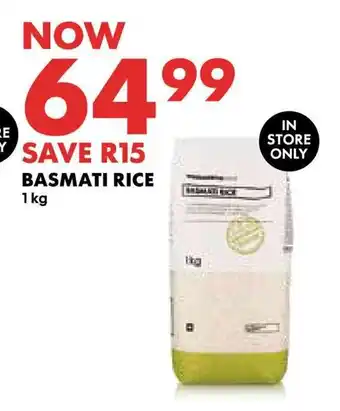 Woolworths BASMATI RICE 1kg offer