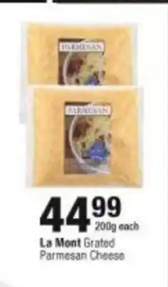 Checkers La Mont Grated Parmesan Cheese 200g offer
