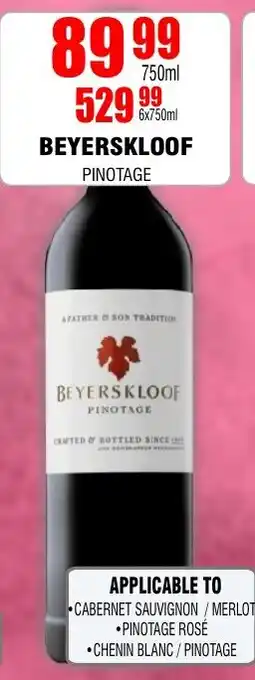 Prestons BEYERSKLOOF PINOTAGE 750ml offer