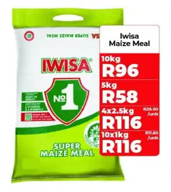 1UP Iwisa Maize Meal 10kg offer