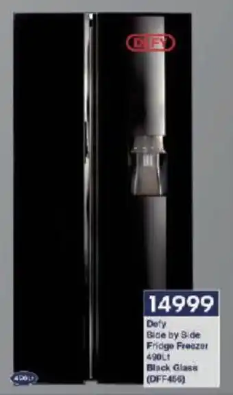 President Hyper DEFY Side by Side Fridge Freezer 490Lt Black Glass offer