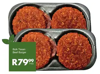 Save Bulk Texan Beef Burger offer