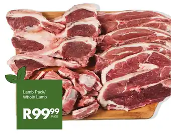 Save Lamb Pack/ Whole Lamb offer