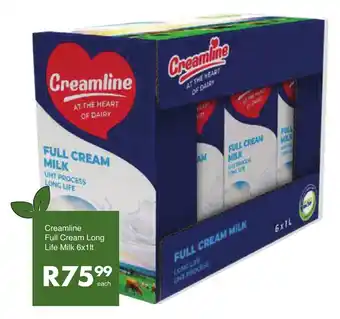 Creamline Full Cream Long Life Milk 6x1lt