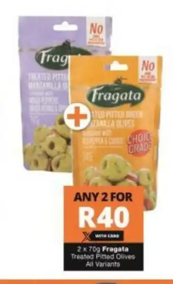 Fragata Treated Pitted Olives All Variants 2 x 70g
