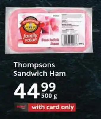 Oxford Freshmarket Thompsons Sandwich Ham offer