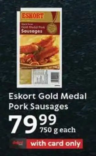 Oxford Freshmarket Eskort Gold Medal Pork Sausages offer