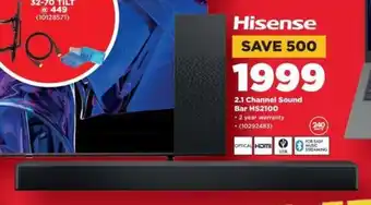 HiFi Corp Hisense 2.1 Channel Sound Bar HS2100 offer
