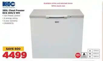 HiFi Corp KIC 285L Chest Freezer KCG 300/2 WH offer