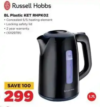 HiFi Corp Russell Hobbs BL Plastic KET RHPK02 offer