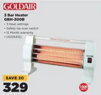 GOLDAIR 3 Bar Heater GBH-300B
