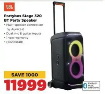 HiFi Corp JBL Partybox Stage 320 BT Party Speaker offer