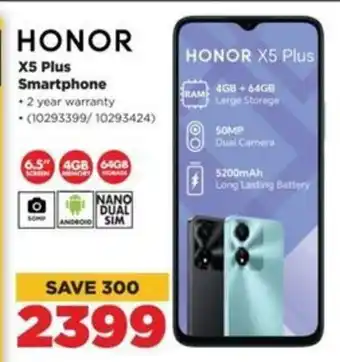 HiFi Corp HONOR X5 Plus Smartphone offer