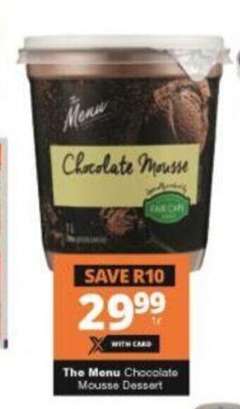 The Menu Chocolate Mousse Dessert 1L
