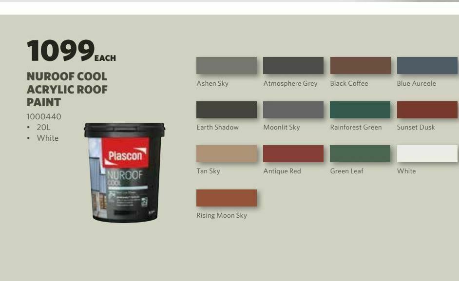 Nuroof cool acrylic roof paint offer at BUCO