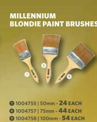Millennium blondie paint brushes