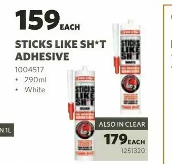 BUCO Sticks like sh*t adhesives offer