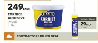 Cornice adhesives