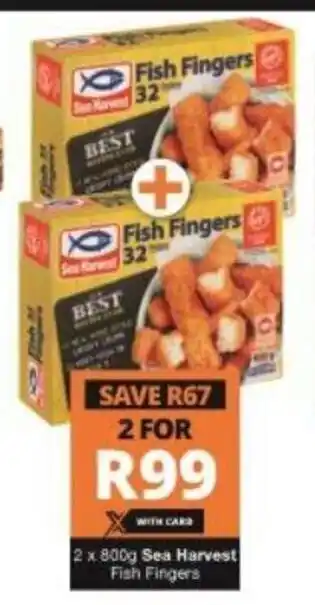 Checkers Sea Harvest Fish Finges 2 x 800g offer