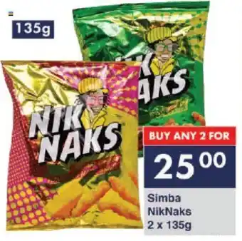 President Hyper Simba NikNaks 2x135g offer