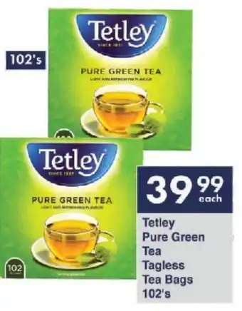 President Hyper Tetley Pure Green Tea Tagless Tea Bags 102's offer
