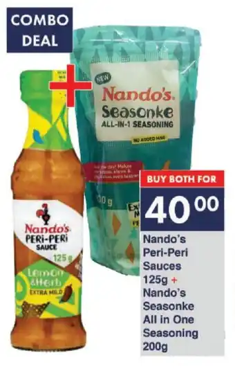 Nando's Peri-Peri Sauces 125g + Nando's Seasonke All in One Seasoning 200g
