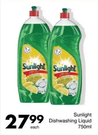 Save Sunlight Dishwashing Liquid 750ml offer