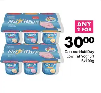 Save Danone NutriDay Low Fat Yoghurt 6x100g offer