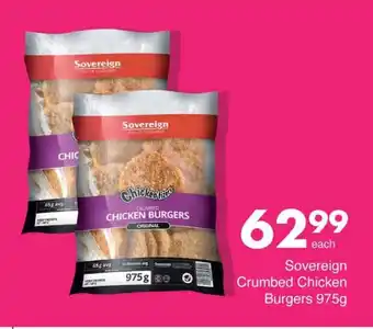 Save Sovereign Crumbed Chicken Burgers 975g offer