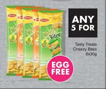 Save Tasty Treats Cheezy Bites 6x30g offer