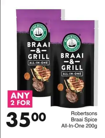 Save Robertsons Braai Spice All-In-One 200g offer