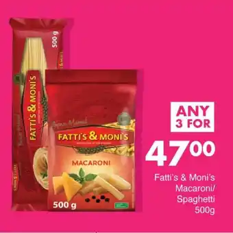 Save Fatti's & Moni's Macaroni/ Spaghetti 500g offer