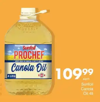 Save Sunfoil Canola Oil 4lt offer