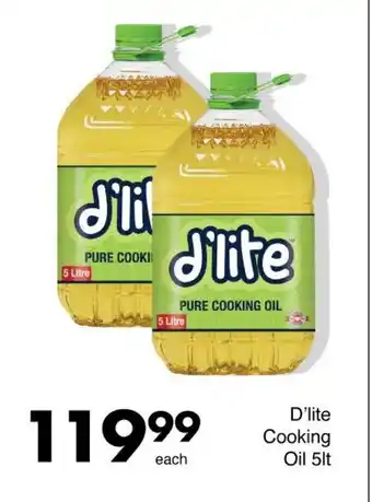 Save D'lite Cooking Oil 5lt offer