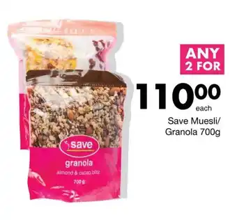 Save Save Muesli/ Granola 700g offer