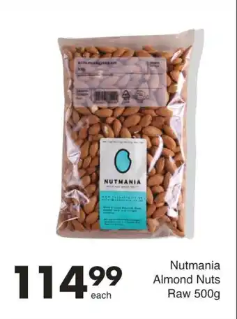 Save Nutmania Almond Nuts Raw 500g offer