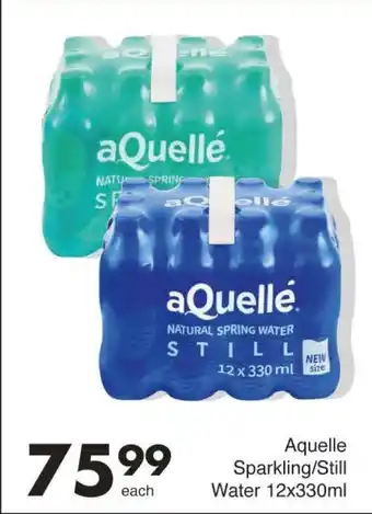 Save Aquelle Sparkling/Still Water 12x330ml offer