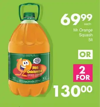 Save Mr Orange Squash 5L offer