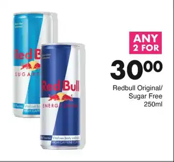Save Redbull Original/ Sugar Free 250ml offer