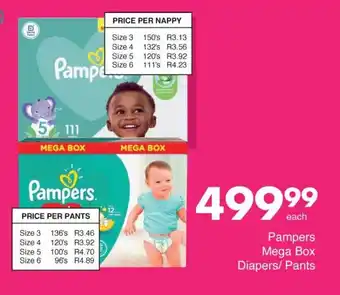 Save Pampers Mega Box Diapers/Pants offer
