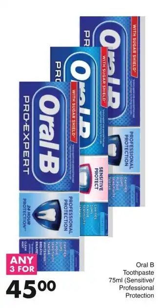 Save Oral B Toothpaste 75ml Sensitive/ Professional Protection offer