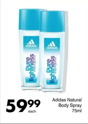 Adidas Natural Body Spray 75ml